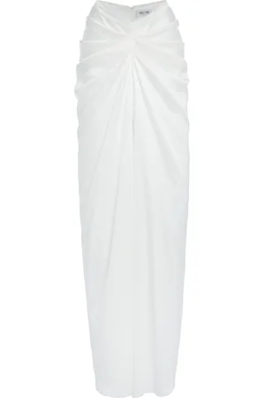 DEL CORE Gathered Satin Maxi Skirt