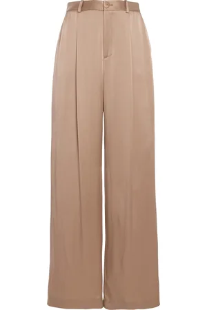 LAPOINTE Pleated Satin Relaxed Pants