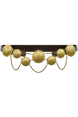 JOHANNA ORTIZ Successful Dynasties Leather and Brass Belt