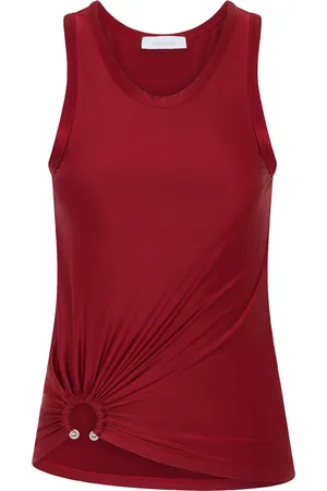 Paco rabanne Ring-Detailed Stretch-Satin Top