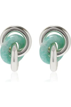 UNCOMMON MATTERS Tendril Sterling Silver; Amazonite Earrings