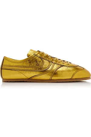 DRIES VAN NOTEN Metallic Leather Sneakers