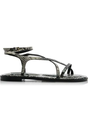 A.Emery Edna Snake-Effect Leather Sandals