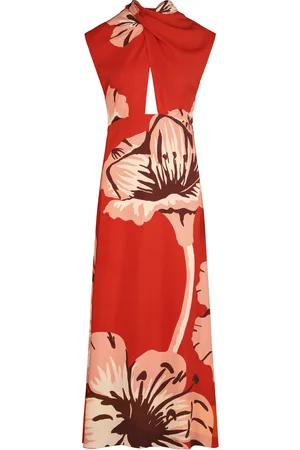 JOHANNA ORTIZ Al Son De Las Astromelias Twisted Jersey Midi Dress