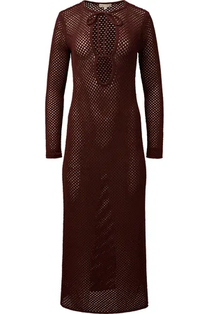 ONIA Crochet-Knit Cutout Maxi Dress