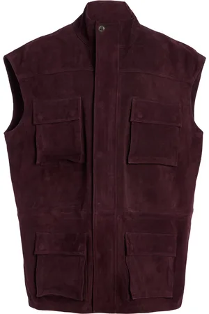 The Frankie Shop Turin Sleeveless Suede Cargo Jacket