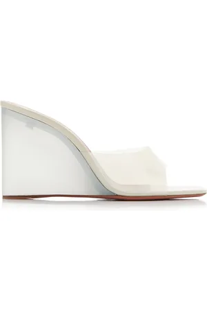 Amina Muaddi Lupita PVC Wedge Sandals
