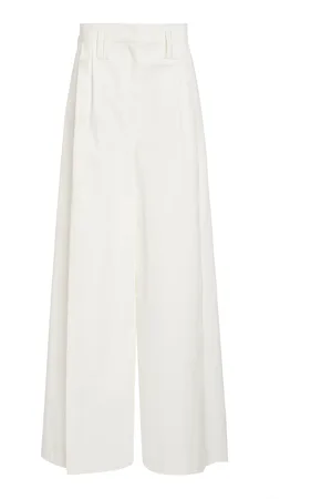A.W.A.K.E. MODE Full Split Cotton Wide Leg Pants