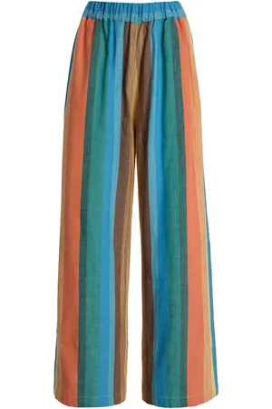 Marrakshi Life Exclusive Riviera The Palazzo Striped Chambray Pants