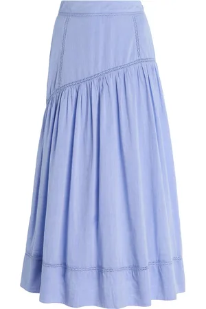MERLETTE Lawrence Cotton Chambray Midi Skirt