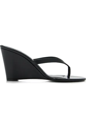 Gia Borghini X The Grandquist Leather Wedge Sandals