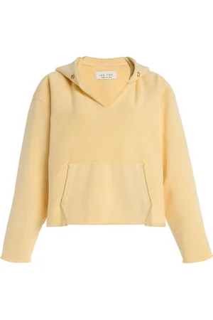 Les Tien Rachel Raw-Edge Cotton Cropped Hoodie