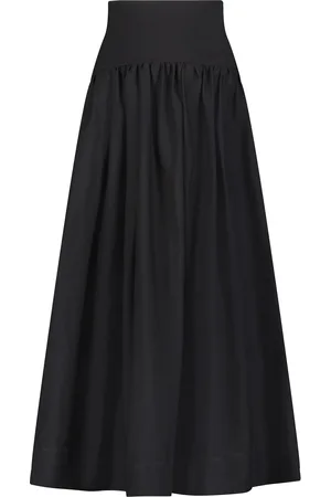 LELA ROSE Cotton-Blend Poplin Skirt