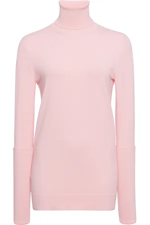 Jil Sander Superfine Viscose High Neck Long Sleeve Knit Jumper