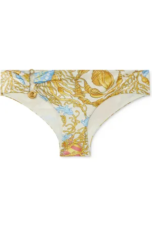 VERSACE La Vacanza Barocco-Printed Bikini Bottom