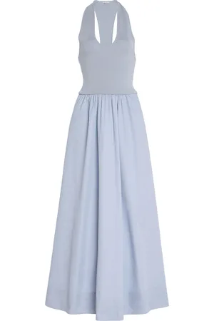 St Agni Exclusive Plunge Neck Dress in Glacier