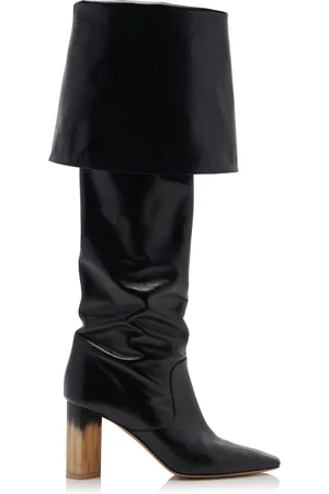 Chloé Georgia Fold-Over Leather Knee Boots