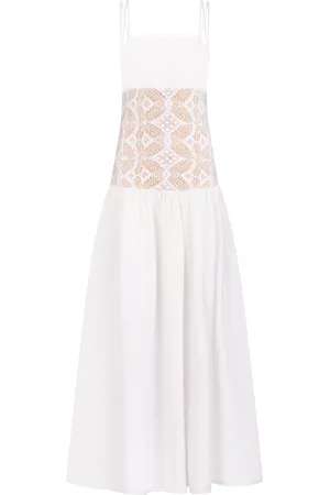 Silvia Tcherassi Pilar Lace-Detailed Cotton Maxi Dress