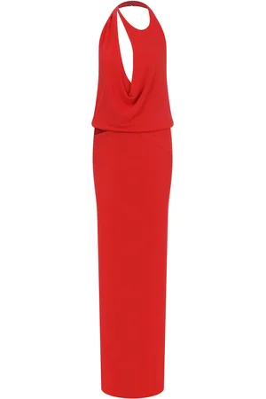 Ila Anya Draped Cutout Jersey Maxi Dress