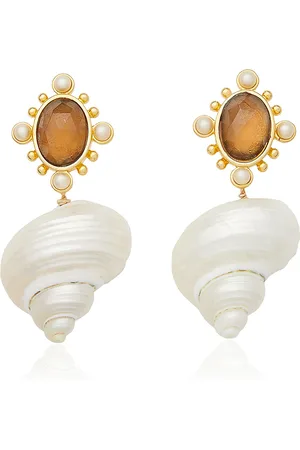 Brinker & Eliza Adella -Plated Shell Earrings