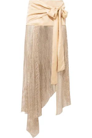 SIEDRES Lumier Tie-Front Sequined Midi Skirt