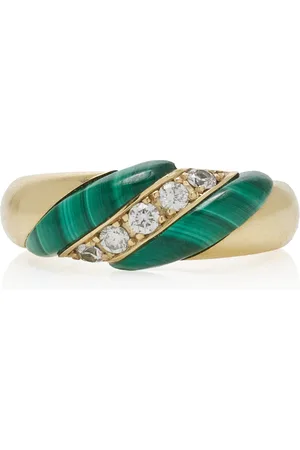 JENNA BLAKE 18K Yellow Gold; Diamond And Emerald Ring