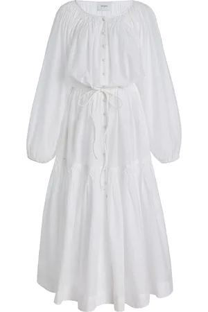 MERLETTE Allegra Smocked Cotton Maxi Dress