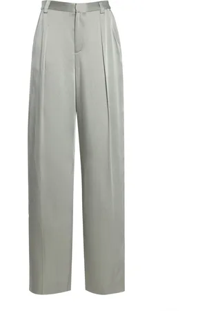 LAPOINTE Pleated Satin Relaxed Pants