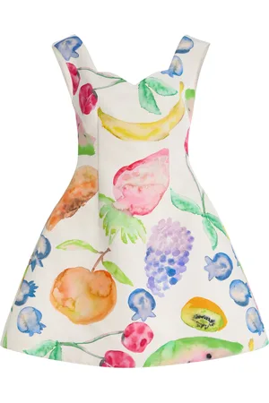 Rosie Assoulin Halo Printed Cotton-Blend Mini Dress