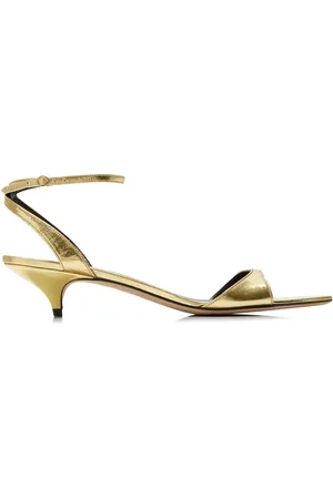 The Row Vika Metallic Leather Sandals