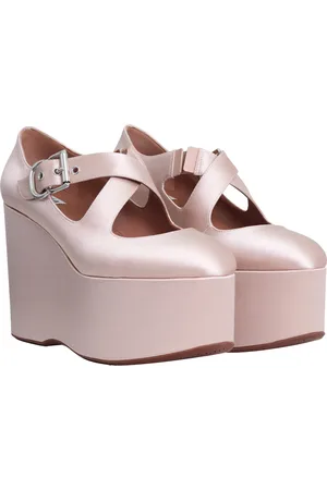 Alaïa Criss-Cross Satin Platform Pumps