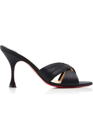 Christian Louboutin Nicol Is Back 85mm Crepe Satin Sandals