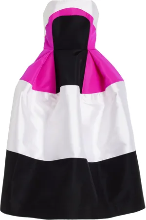 GRETA CONSTANTINE Owie Paneled Crepe Midi Dress