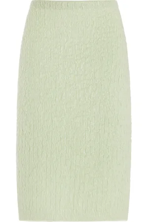 Miu Miu Mohair-Wool Midi Skirt