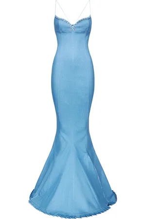 Ludovic De Saint Sernin Cotton Maxi Mermaid Dress