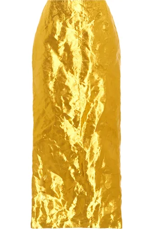 GABRIELA HEARST Manuela Foiled Silk Midi Skirt