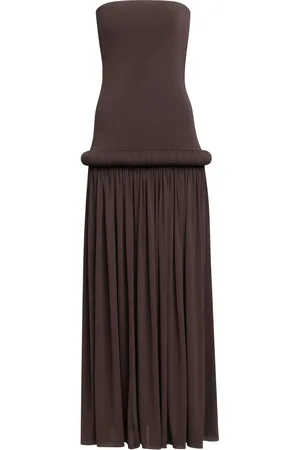 Alaïa Piped Jersey Maxi Dress