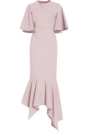 GRETA CONSTANTINE Funkia Asymmetric Cady Midi Dress