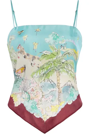 ALÉMAIS Daria Silk Scarf Top