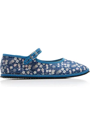 VIBI VENEZIA Exclusive Riviera Floral Canvas Mary Jane Flats