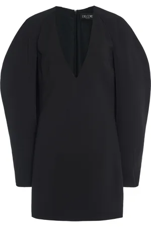 DEL CORE Slit-Detailed Crepe Mini Dress