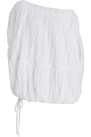 CO Off-The-Shoulder Plissé Top