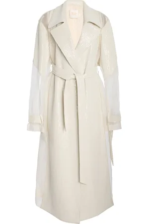TWP Foreign Affair Sequined Silk Trench Coat