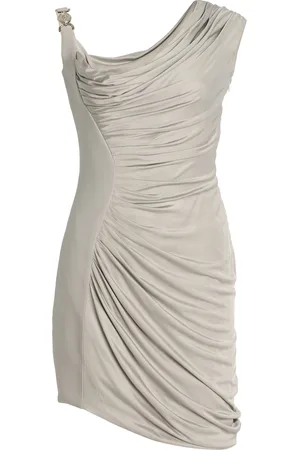 VERSACE Draped Jersey Mini Dress