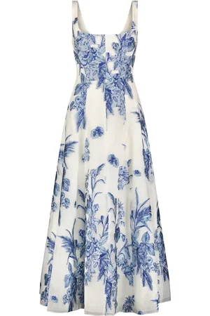 LELA ROSE Fil Coupe Midi Dress