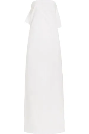 The Row Bernette Strapless Cotton Maxi Dress