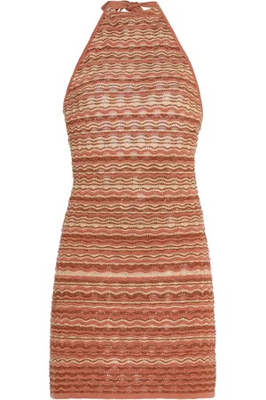 Cult Gaia Erina Knit Mini Halter Dress