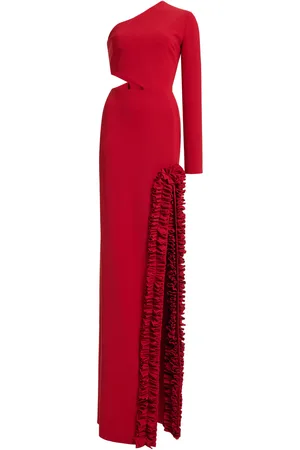 GRETA CONSTANTINE Kiros Cold-Shoulder Cut-Out Gown