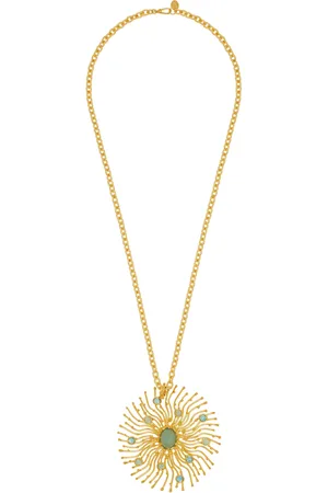Sylvia Toledano Sunshine 22K -Plated Larimar Chalcedony Necklace
