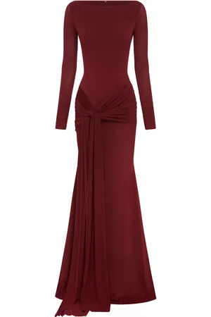 ALEX PERRY Wrapped Crepe Jersey Gown